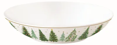 Produktbild von Suppenteller FESTIVE TREES Tannebäume D. 20.5cm Porzellan Easy Life
