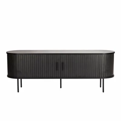 Produktbild von Möbilia Lowboard | 2 Schiebetüren | B 150 x T 40 x H 55 cm | schwarz | 32020005 | Serie LOWBOARD