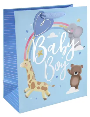 Produktbild von Clairefontaine Geschenktasche Baby Junge Baby blau 26,5x14x33 cm