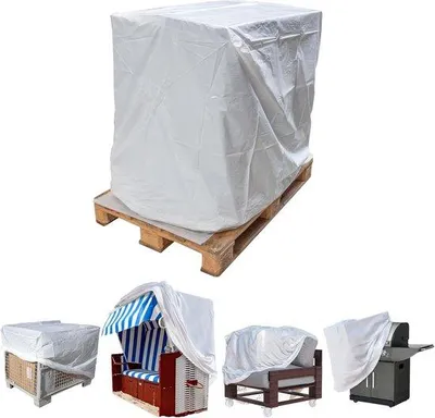 Image de Housse de protection en polyéthylène pour meubles de jardin - 1 pièce - 130 x 90 x 180 cm