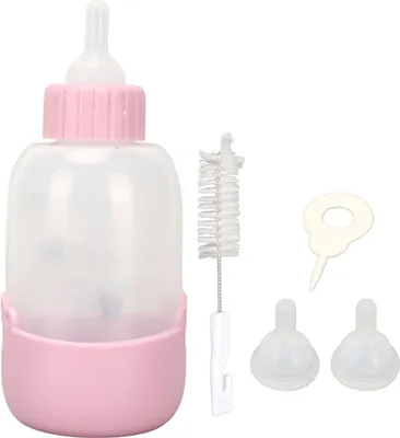 Image de Kits de biberons pour animaux de compagnie, soins professionnels des mamelons en silicone souple pour chatons nouveau-nés, chiots