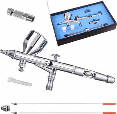 Zdjęcie produktu dla Zestaw aerografu modelarskiego z 3 dyszami i szybkozłączką 0,2, 0,3, 0,5 mm Technic HS-80KT