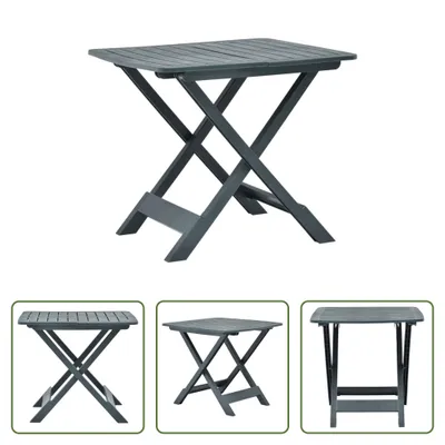 Immagine prodotto di The Living Store tavolo da giardino pieghevole verde 79 x 72 x 70 cm plastica