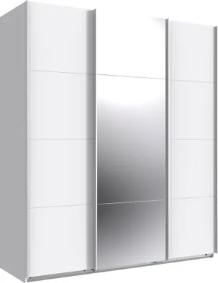 Immagine prodotto di Armadio ad ante scorrevoli Norderstedt Armadio con specchio, bianco / specchio, 180x64x210cm