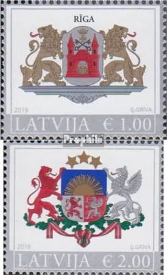 Produktbild von Briefmarken Lettland 2019 Mi 935II-936II (kompl.Ausg.) postfrisch Wappen