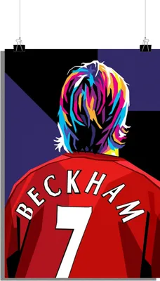 Produktbild von David Beckham Poster - Fußball Poster - Athlet Poster - Sport Poster - 61x91cm - Perfekt zum Einrahmen