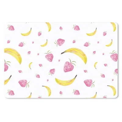 Produktbild von MuchoWow® Mauspad Mousepad Banane - Erdbeere - Design 27x18 cm - Mousepads - Maus Mat - Pad - Mausunterlage - Büroartikel - Desk Matten