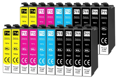 Image de 20 cartouches d'encre T0715 pour imprimantes Epson