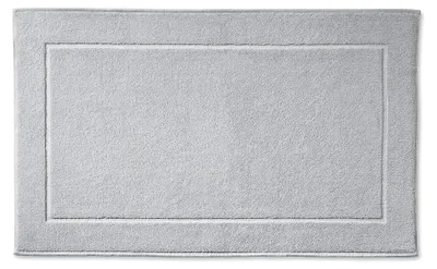 Produktbild von Badematte 60 x 100 x 2 cm LADESSA, Badezimmerteppich grau, waschbar, 100% Baumwolle, flauschiger Badvorleger