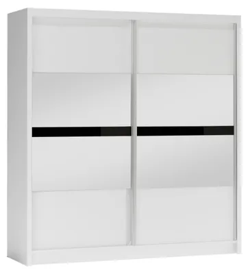 Produktbild von Masseno Schiebetürenschrank RAKAN 203/215/61 cm 2-türig mit Spiegel Weiß