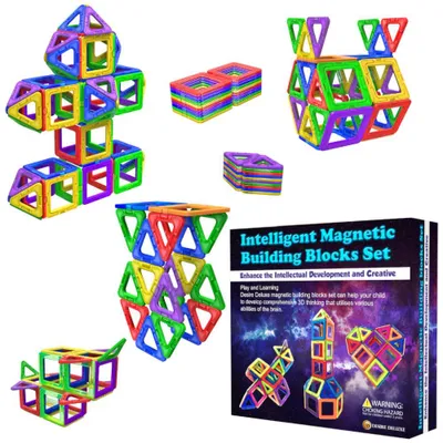 Produktbild von Desire Deluxe Magnetbausteine Spielzeug 40 St - STEM Lernspielzeug für Kinder, Montessori Spielzeug, Magnetspielzeug
