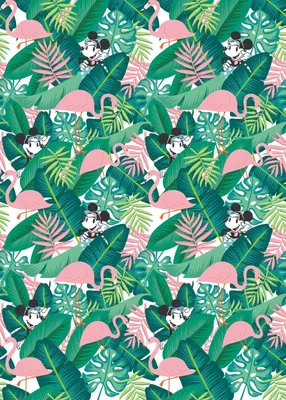 Produktbild von Disney Fototapete Minnie Mouse Grün und Rosa - 611696 - 200 x 280 cm