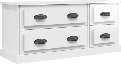 Produktbild von vidaXL TV-Schrank Hochglanz-Weiß 100x35,5x45 cm Holzwerkstoff