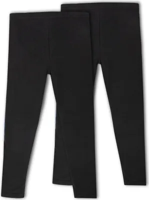 Produktbild von SES Kinder Leggings Mädchen 128/134 2er Pack aus Baumwolle schwarz/weiche & Bequeme Leggings für Mädchen/Mädchen Leggings - ideal für Spiel & Alltag/stilvolle Kinder Leggings