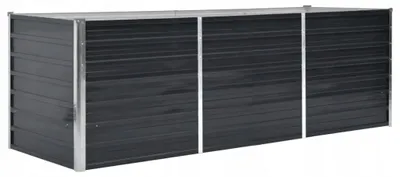 Zdjęcie produktu dla Podwyższona Donica Antracyt 240X80X77 Cm Galwanizowana Stal