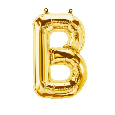 Produktbild von Folienballon Buchstabe B, gold, ca. 80 cm, für Luftbefüllung