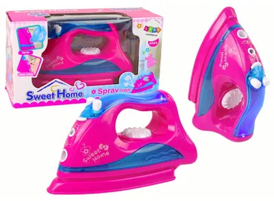 Produktbild von IMPORT LEANTOYS Rosa Bügeleisen Lichter Dampfspiel Kleine Haushaltsgeräte