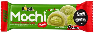 Produktbild von Royal Family Mochi Minis Creamy Matcha Latte 4er, KI-generiertes Bild