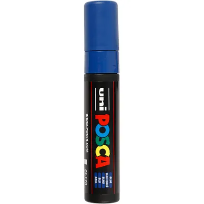 Produktbild von POSCA uni PC-17K, 1 Stück(e), Blau, Meißel, Schwarz, Blau, 1,5 cm, Tinte auf Wasserbasis