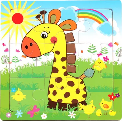 Produktbild von Kleinkind-Holzpuzzles, tragbares Tierpuzzlespielzeug für die frühe Bildung für Kinder ab 3 Jahren