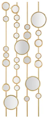 Immagine prodotto di Mauro Ferretti pannello da parete Piccoli specchi 35,5x1,5x90 cm oro