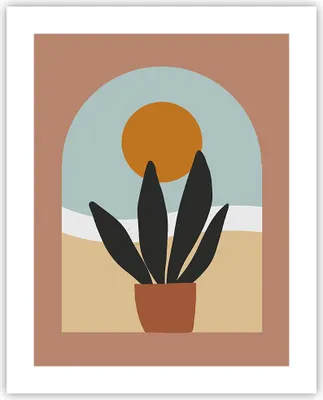 Produktbild von Poster - Poster ohne Rahmen - Minimalistisch Fenster Blume - 40x50 cm - Wand Bild - Wanddeko - Wandbilder - Kunstposter - Wandposter - Bilder - Kunstdruck - Wanddekoration - Wandbild - P2XPA40x50-4473