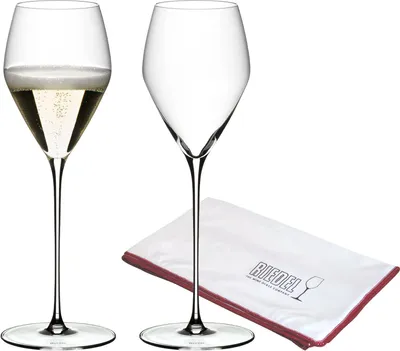 Produktbild von Riedel VELOCE Champagner Weinglas 2er Set + Poliertuch
