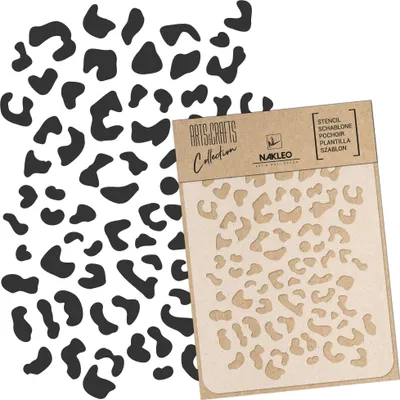 Produktbild von Malschablone für Handwerk A4 21x30cm, Gepard Haut Panther Leopard Muster, Wiederverwendbare Kunststoff DIY & Scrapbooking Zeichenschablone