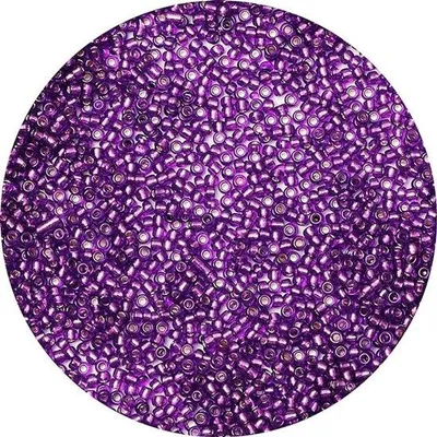 Image de Perles de verre violettes rondes de 3 mm (taille 8/0) pour la fabrication de bijoux