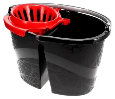 Produktbild von Wischeimer 18 L Putzeimer Zweikammer Doppel Wasser Eimer mit Presse Auswringer