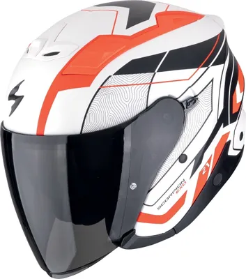 Zdjęcie produktu dla Kask Scorpion EXO Z1 Vue jet, biały mat/czarny/czerwony, XS (53/54)