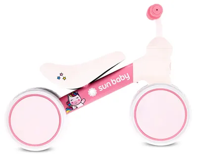 Produktbild von Laufrad mit 4 Rädern, Kinderfahrrad, Cross-Country, leichtgewichtig (1,6 kg), Schaumstoffreifen, PetitRide, pink