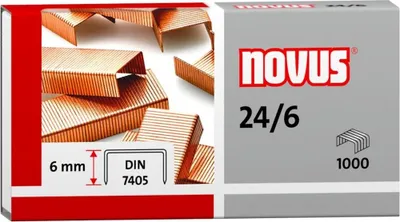 Zdjęcie produktu dla Zszywki miedziowane 24/6 x 1000 - Novus