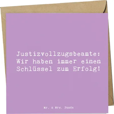 Produktbild von Mr. & Mrs. Panda Grußkarte Spruch Justizvollzugsbeamter Erfolg - Lavendeltraum - Geschenk, faltkarte, Vollzugsbeamter, Berufsleben, Berufspassion, doppelkarte, Berufe