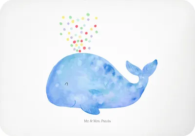Produktbild von Mr. & Mrs. Panda magnet Wal Konfetti - Weiß - Geschenk, whiteboardmagnet, Kühlschrankmagnet, Meer, Trennung, zettelhalter, Notizhalter, Neustart, Geburtstag, haftmagnet