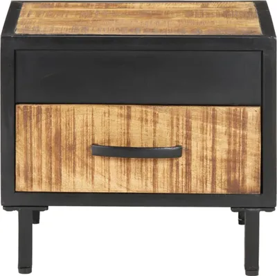 Produktbild von vidaXL Nachttisch 40x40x35 cm Raues Mangoholz