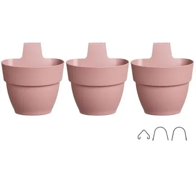 Produktbild von ELHO – Blumentopf – Vibia Campana Foret Vertical Set/3 – Dusty Rose – Außenbalkon – L 17,1 x B 20,7 x H 29,7 cm