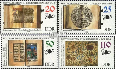 Produktbild von Briefmarken DDR 1990 Mi 3340-3343 (kompl.Ausg.) FDC Kostbarkeiten in Bibliotheken der DDR