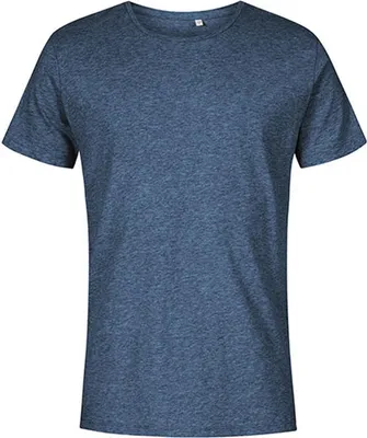 Obrázok produktu pre X.O by Promodoro 1400 | Pánske tričko s okrúhlym výstrihom, česaná bavlna - farba: Heather Navy - veľkosť: XXL