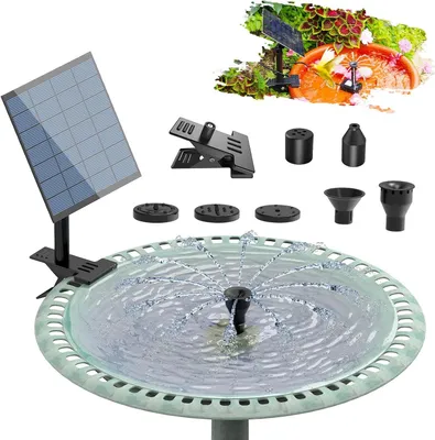 Immagine prodotto di Fontane a energia solare - Pompa fai-da-te - Decorazione da giardino - Rimovibile - 25 W - Nero