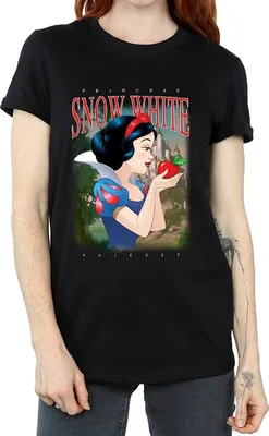 Produktbild von Snow White And The Seven Dwarfs - T-Shirt für Damen BI570 (L) (Schwarz)