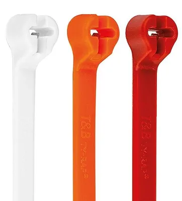 Produktbild von Ty-Rap Stahlnasenkabelbinder 185,67 x 4,8 mm Rot