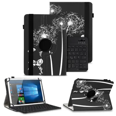 Produktbild von Schutzhülle für Telekom T Tablet /2 Bluetooth Tasche 360 Drehbar QWERTZ TastaturFarben:Motiv 12