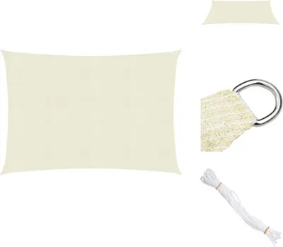 Immagine prodotto di vidaXL Tenda da sole 160 g/m² crema 3x4,5 m HDPE - Ombrelloni e tende da sole