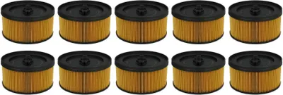 Produktbild von vhbw 10x Faltenfilter kompatibel mit Kärcher WD 5.800 eco!ogic Staubsauger - Patronenfilter Gelb Schwarz