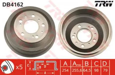 Produktbild von Trw Bremstrommel Hinterachse DB4162