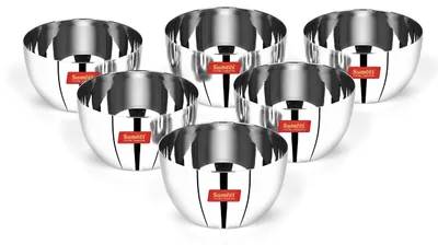 Obrázok produktu pre Sada 6 oceľových misiek – priemer 9,2 cm