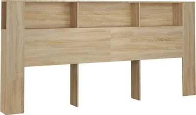 Immagine prodotto di vidaXL Testiera con ripiani in rovere Sonoma 220x18,5x104,5 cm