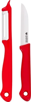 Produktbild von GRÄWE Keramik 2er Set Messer + Schäler ROT