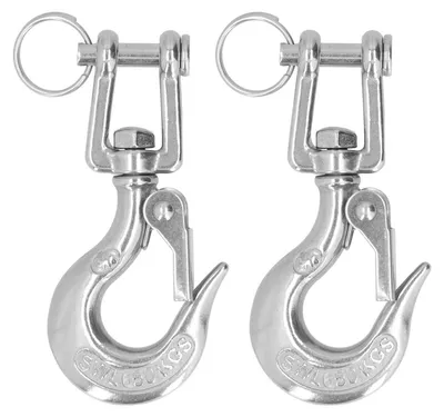 Produktbild von 2-teiliger Gabelkopf-Kettenhaken, Rigging-Zubehör aus Edelstahl 304 mit Sicherheitsriegel (5/16 (650 kg))
